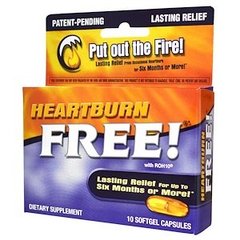 Средство от изжоги, Heartburn Free, Enzymatic Therapy (Nature's Way), 10 гелевых капсул - фото