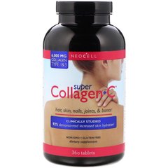 Супер Коллаген тип 1 и 3, Collagen + C, Neocell, 6000 мг, 360 таблеток - фото