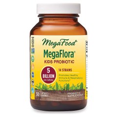 Пробиотики, MegaFlora Kids Probiotic, MegaFood, 30 капсул - фото