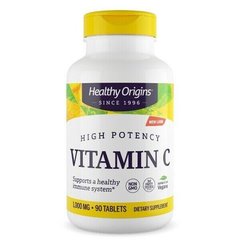 Витамин C, Vitamin C, Healthy Origins, 1,000 мг, 90 таблеток - фото
