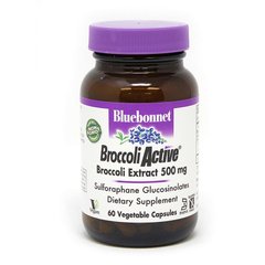 Экстракт Брокколи 500 мг, Broccoli Active, Bluebonnet Nutrition, 60 вегетарианских капсул - фото