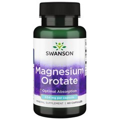 Магній Оротат, Magnesium Orotate, Swanson, 40 мг, 60 капсул - фото