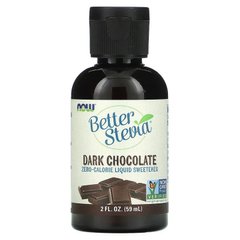 Стевия (вкус черного шоколада), Stevia Liquid, Now Foods, 60 мл - фото