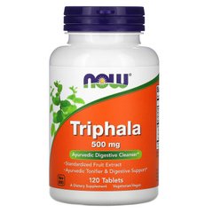 Трифала (Triphala), Now Foods, 500 мг, 120 таблеток - фото