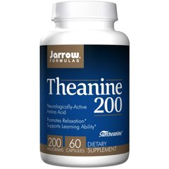 Теанин, Theanine, Jarrow Formulas, 200 мг, 60 капсул - фото