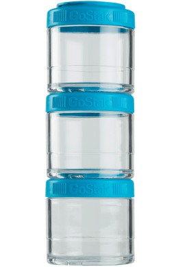 Контейнер Go Stak Starter 3 Pak, Aqva, Blender Bottle, ярко-голубой, 300 мл (3 х 100 мл) - фото