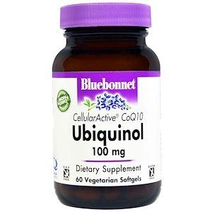 Убихинол CoQH, Ubiquinol, Bluebonnet Nutrition, 100 мг, 60 капсул - фото
