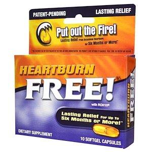 Засіб від печії, Heartburn Free, Enzymatic Therapy (Nature's Way), 10 гелевих капсул - фото