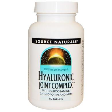 Комплекс с гиалуроновой кислотой, Hyaluronic Joint Complex, Source Naturals, 60 таблеток - фото