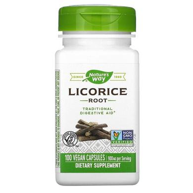 Корінь солодки (Licorice), Nature's Way, 450 мг, 100 капсул - фото