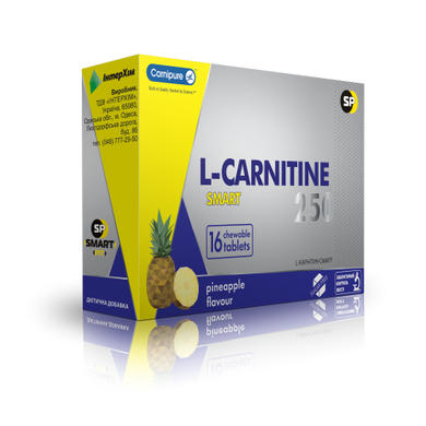 Л-карнитин 250, Smart Pit, 16 жевательных таблеток - фото