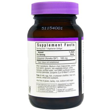 Убихинол CoQH, Ubiquinol, Bluebonnet Nutrition, 100 мг, 60 капсул - фото