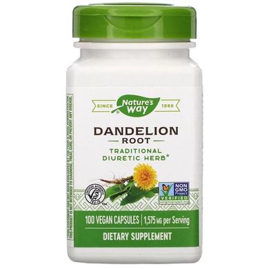 Корень одуванчика, Dandelion, Nature's Way, 525 мг, 100 капсул - фото
