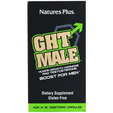Формула для мужчин с гормоном роста и повышением тестостерона, GHT Male For Men, Nature's Plus, 90 капсул - фото