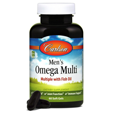 Мультивитамины для мужчин с Омегой-3s, Men's Omega Multi, Carlson Labs, 60 капсул - фото