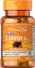 Лютеїн з зеаксантином, Lutein with Zeaxanthin, Puritan's Pride, 6 мг, 100 капсул - фото