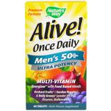 Вітаміни для чоловіків 50+, Alive! Men's Multi-Vitamin, Nature's Way, 60 таблеток, фото