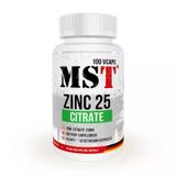 Цинк цитрат, Zinc Citrate, MST Nutrition, 25 мг, 100 растительных капсул, фото
