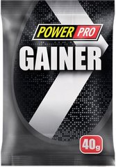 Гейнер, Gainer, шоколад, PowerPro, 40 г - фото