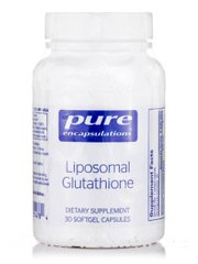 Липосомальный Глутатион, Liposomal Glutathione, Pure Encapsulations, 30 капсул - фото