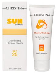 Солнцезащитный увлажняющий крем с витамином Е и SPF-25 (физический), Christina, 75 мл - фото