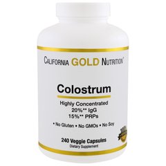 Молозиво концентрированное, Colostrum, California Gold Nutrition, 240 капсул - фото