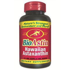Астаксантин, Nutrex Hawaii, БиоАстин, 4 мг, 60 гелевых капсул - фото