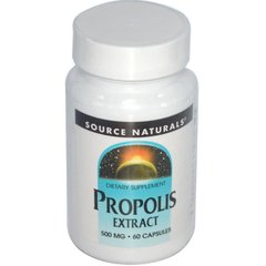 Прополис, Propolis, Source Naturals, экстракт, 500 мг, 60 капсул - фото