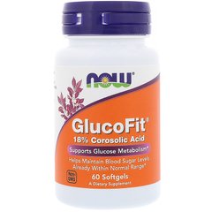 Контроль сахара, GlucoFit, Now Foods, 60 капсул - фото
