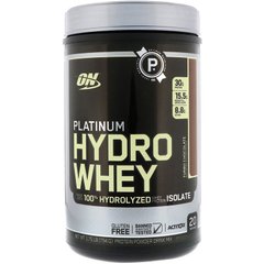 Сывороточный протеин, Platinum Hydrowhey, шоколад, Optimum Nutrition, 795 г - фото