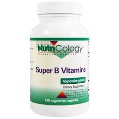 Вітамін В комплекс, Super B Vitamins, Nutricology, 120 капсул - фото