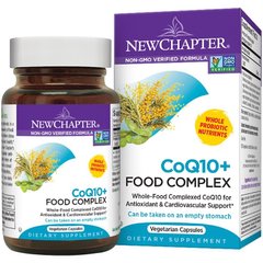 Коэнзим Q10, CoQ10 + Food Complex, New Chapter, 60 капсул - фото