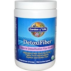 Очищающая смесь с клетчаткой, DetoxiFiber, Garden of Life, 300 г - фото