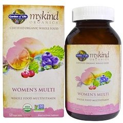 Мультивитамины для женщин, Women's Multi, Garden of Life, MyKind Organics, 120 таблеток - фото