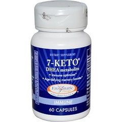 7-Кето ДГЭА метаболит, 7-KETO, DHEA Metabolite, Enzymatic Therapy (Nature's Way), 60 капсул - фото