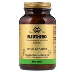 Элеутерококк, Eleuthero, Solgar, 520 мг, 100 капсул - фото