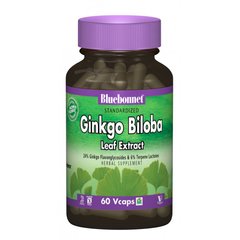Екстракт листя гінкго білоба, Bluebonnet Nutrition, 60 гелевих капсул - фото
