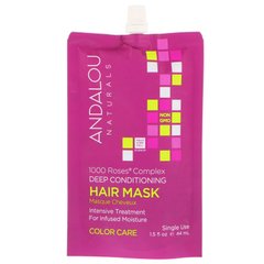 Маска для волосся, Hair Mask, Andalou Naturals, пофарбованих, 44 мл - фото