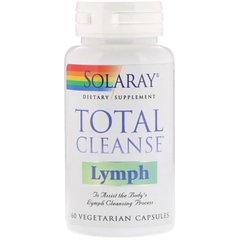 Детоксикация лимфы, Total Cleanse Lymph, Solaray, 60 вегетарианских капсул - фото