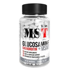 Хондроитин, Глюкозамин и МСМ, Chondroitin-Glucosamine-MSM, MST Nutrition, 90 капсул - фото