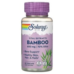 Бамбук, Bamboo, Solaray, екстракт стебла, 300 мг, 60 капсул - фото