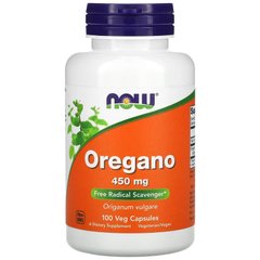 Орегано, Oregano, Now Foods, 450 мг, 100 капсул - фото
