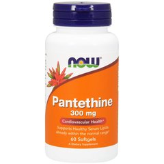 Пантетин, Pantethine, Now Foods, 300 мг, 60 капсул - фото