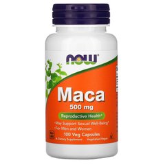 Мака (Maca), Now Foods, 500 мг, 100 капсул - фото