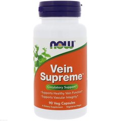 Поддержка для вен, Vein Supreme, Now Foods, 90 капсул - фото