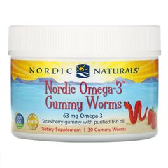 Рыбий жир для детей (клубника), Omega-3 Gummy, Nordic Naturals, 30 желе - фото