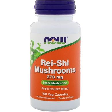 Гриби рейші, Rei-Shi Mushrooms, Now Foods, 270 мг, 100 капсул - фото