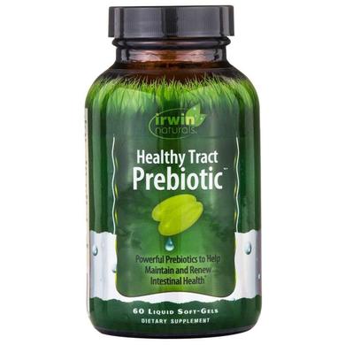 Пребиотики для кишечника, Healthy Track Prebiotic, Irwin Naturals, 60 гелевых капсул - фото