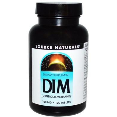 Дііндолілметан, DIM, Source Naturals, 100 мг, 120 таблеток - фото
