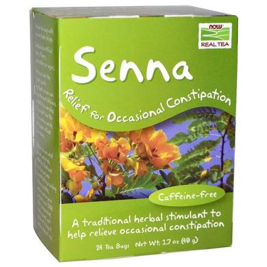Чай з сінної, Senna, Now Foods, без кофеїну, 24 пакетики, 48 г - фото